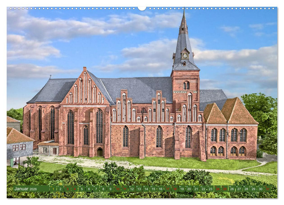 Salzwedel zur Kaiserzeit in Farbe - Fotos restauriert und koloriert (CALVENDO Premium Wandkalender 2026)