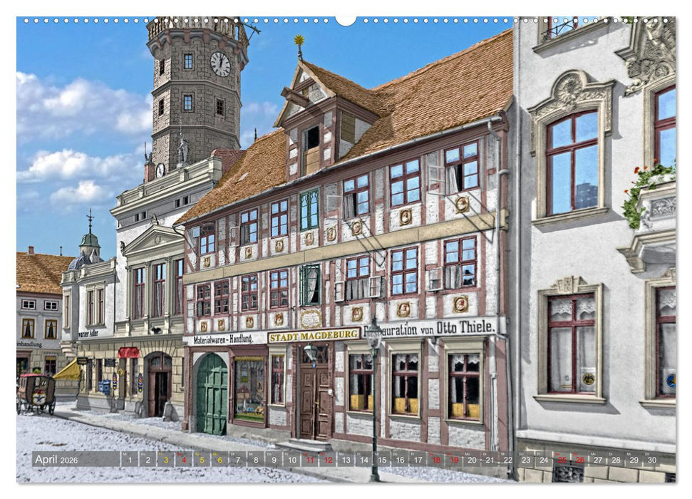 Salzwedel zur Kaiserzeit in Farbe - Fotos restauriert und koloriert (CALVENDO Premium Wandkalender 2026)