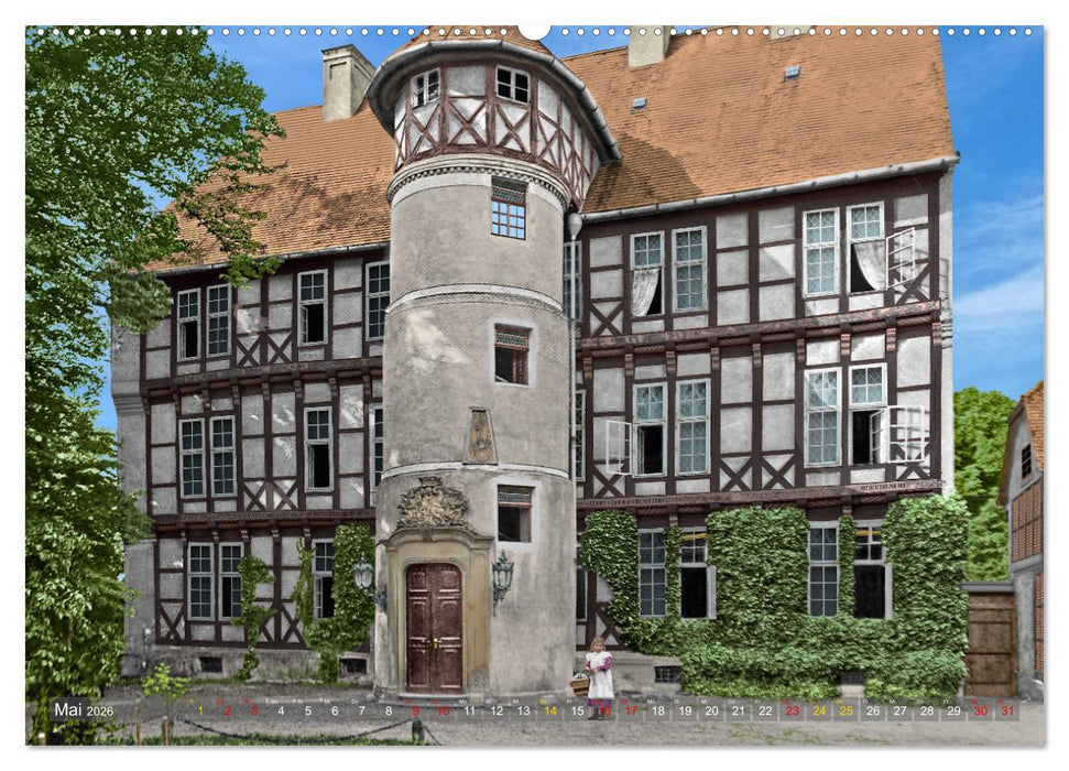 Salzwedel zur Kaiserzeit in Farbe - Fotos restauriert und koloriert (CALVENDO Premium Wandkalender 2026)