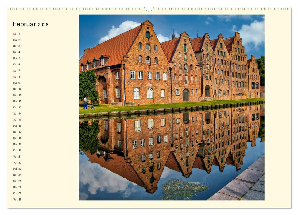 Lübeck, Stadt auf der Insel (CALVENDO Premium Wandkalender 2026)