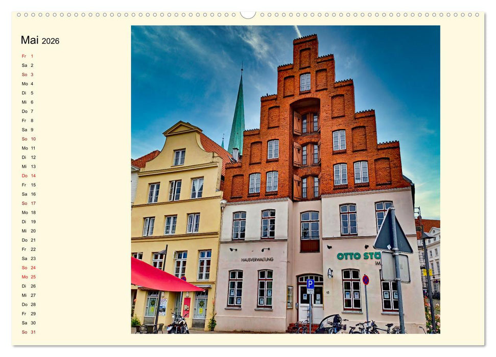 Lübeck, Stadt auf der Insel (CALVENDO Premium Wandkalender 2026)