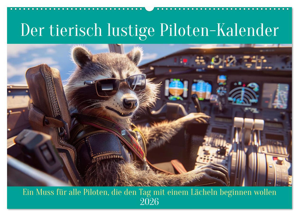 Der tierisch lustige Piloten-Kalender (CALVENDO Wandkalender 2026)