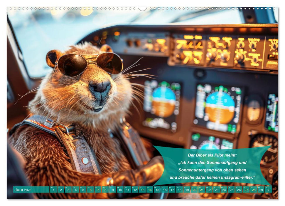 Der tierisch lustige Piloten-Kalender (CALVENDO Wandkalender 2026)