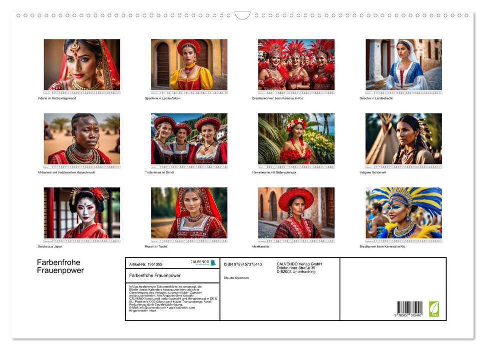 Farbenfrohe Frauenpower (CALVENDO Wandkalender 2026)