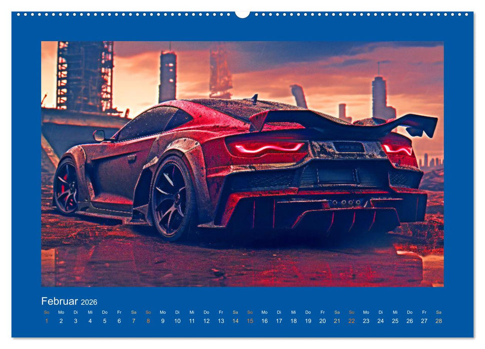 Zukunftsvisionen auf Rädern - Dystopische Fahrzeuge (CALVENDO Premium Wandkalender 2026)