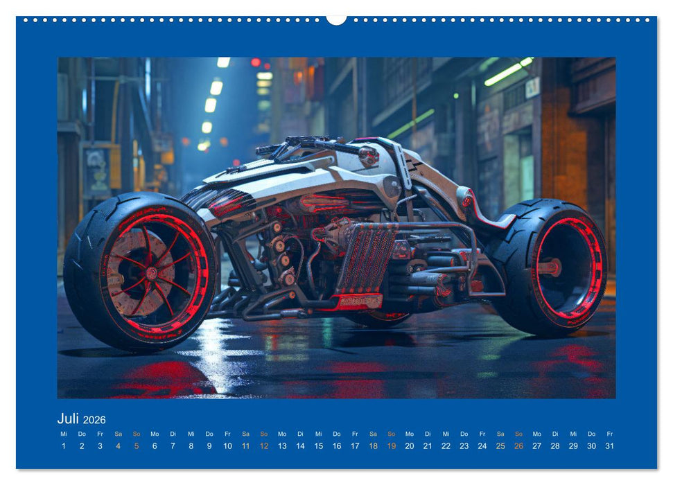 Zukunftsvisionen auf Rädern - Dystopische Fahrzeuge (CALVENDO Premium Wandkalender 2026)