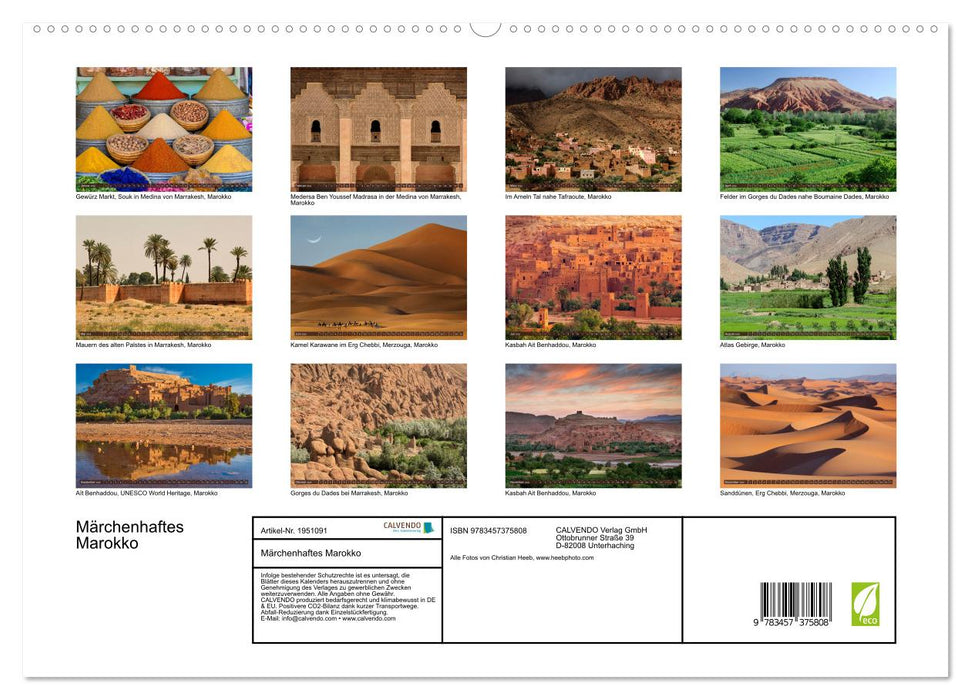 Märchenhaftes Marokko (CALVENDO Premium Wandkalender 2026)