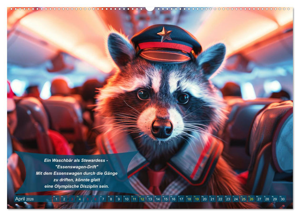 Tierisch lustige Stewardessen (CALVENDO Premium Wandkalender 2026)