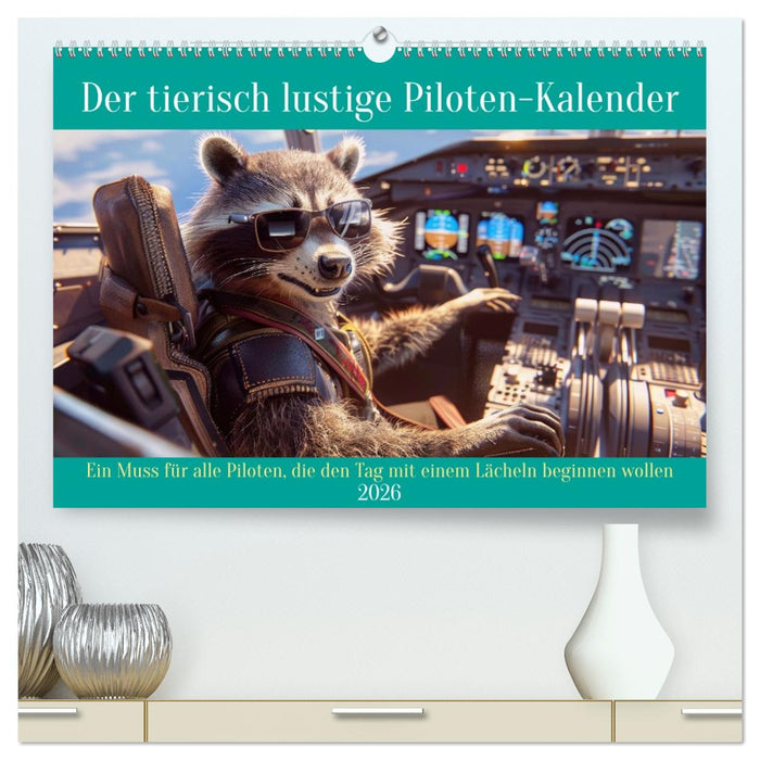 Der tierisch lustige Piloten-Kalender (CALVENDO Premium Wandkalender 2026)