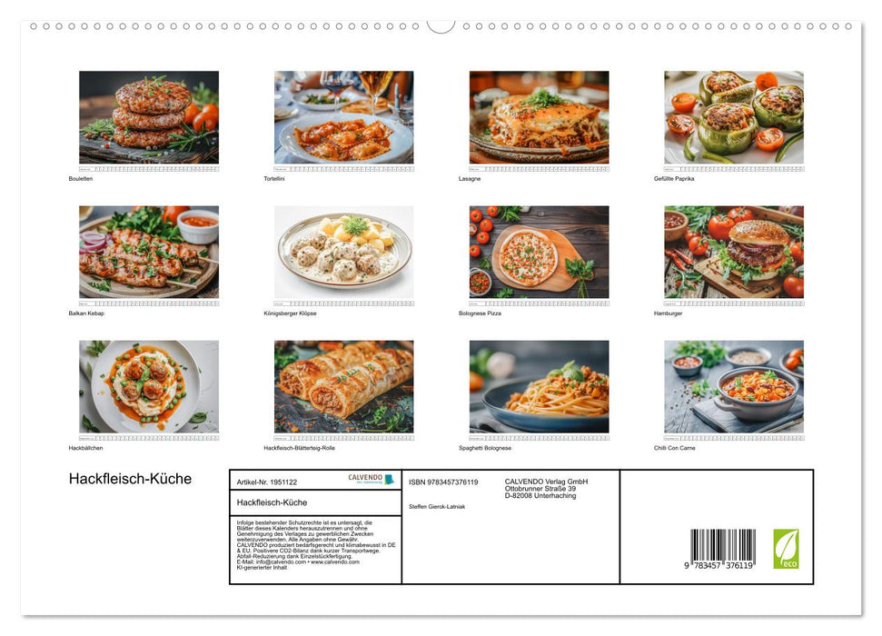 Hackfleisch-Küche (CALVENDO Premium Wandkalender 2026)