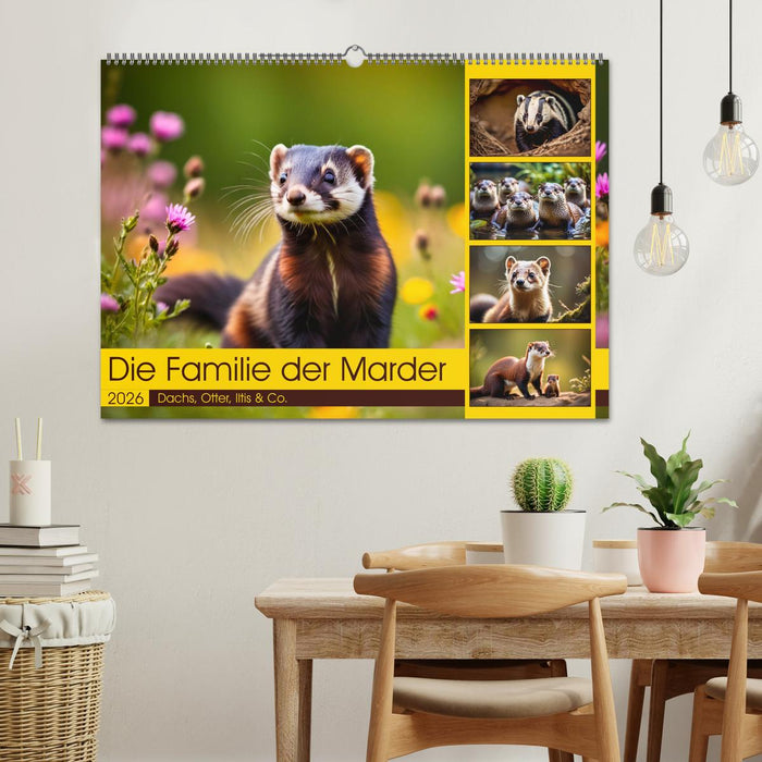 Die Familie der Marder (CALVENDO Wandkalender 2026)