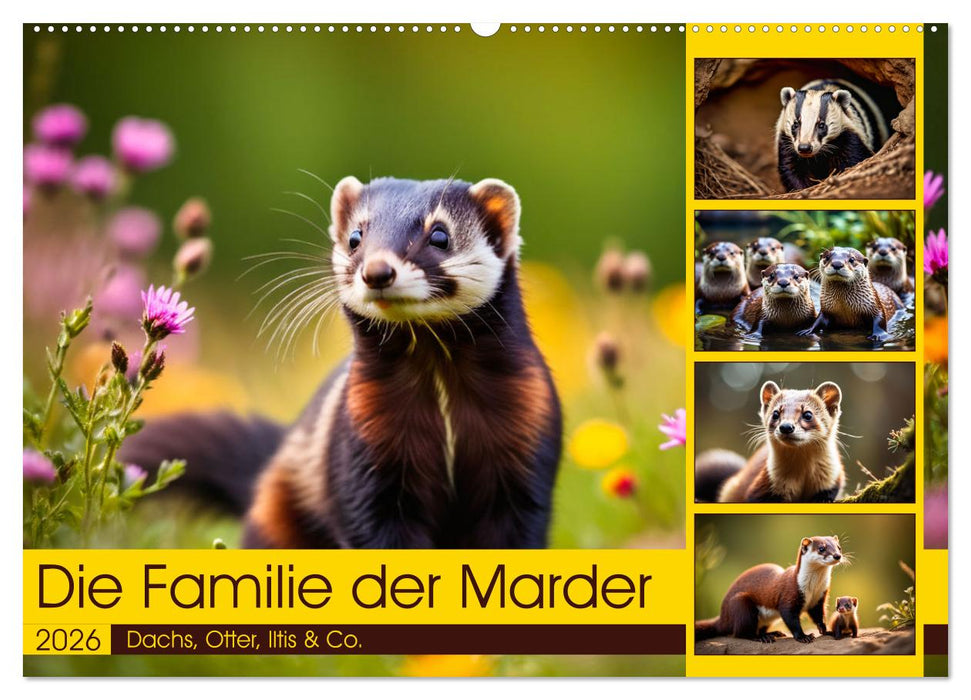 Die Familie der Marder (CALVENDO Wandkalender 2026)