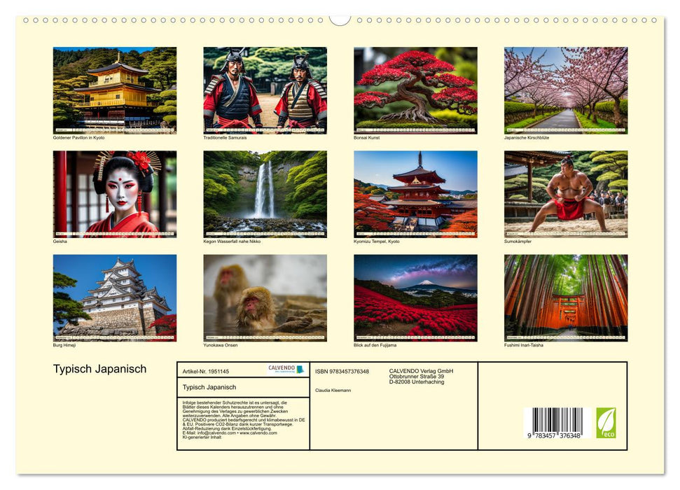 Typisch Japanisch (CALVENDO Premium Wandkalender 2026)
