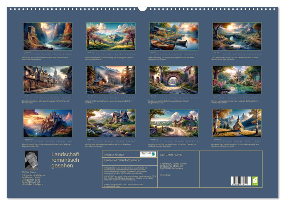 Landschaft romantisch gesehen (CALVENDO Wandkalender 2026)