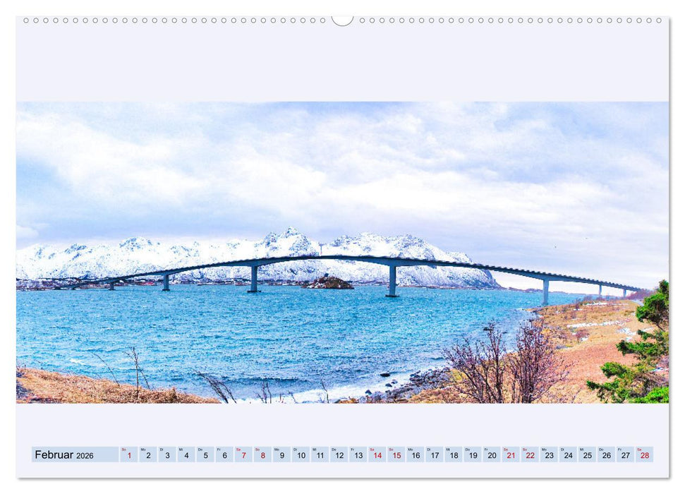 Norwegen Nordland Troms og Finnmark - Panoramen (CALVENDO Premium Wandkalender 2026)