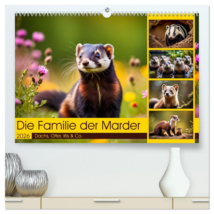 Die Familie der Marder (CALVENDO Premium Wandkalender 2026)