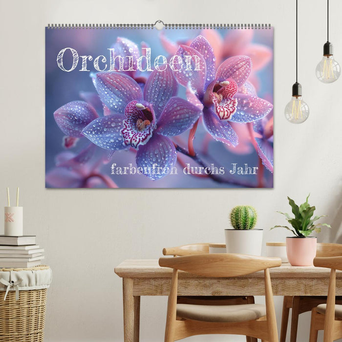 Orchideen - farbenfroh durchs Jahr (CALVENDO Wandkalender 2026)