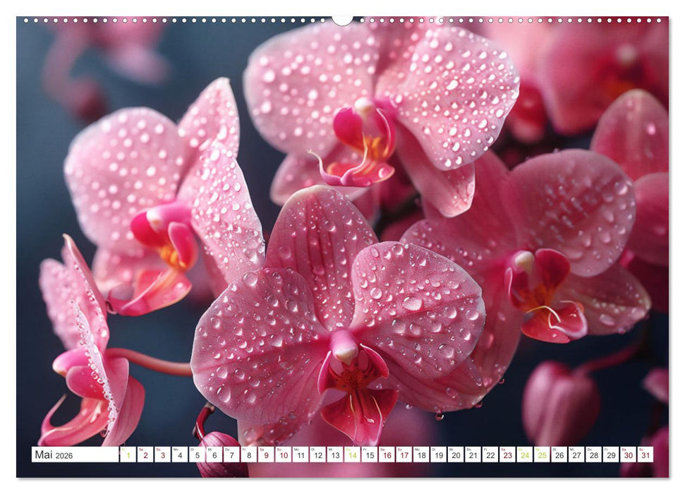 Orchideen - farbenfroh durchs Jahr (CALVENDO Wandkalender 2026)