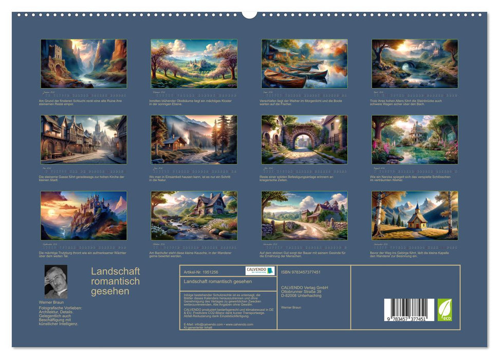 Landschaft romantisch gesehen (CALVENDO Premium Wandkalender 2026)