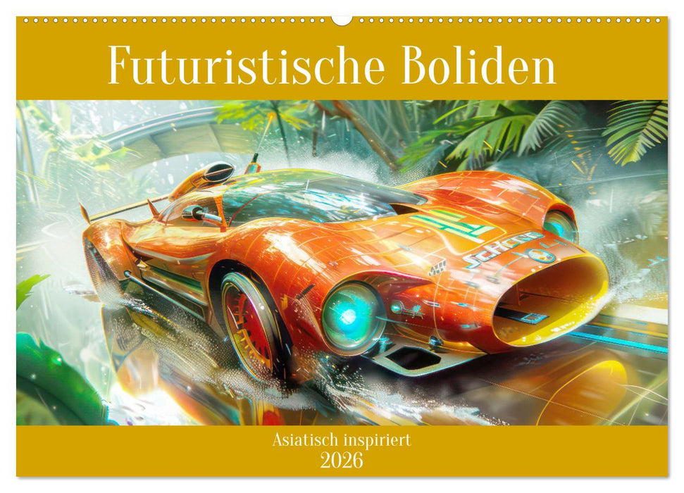 Futuristische Boliden - Asiatisch inspiriert (CALVENDO Wandkalender 2026)
