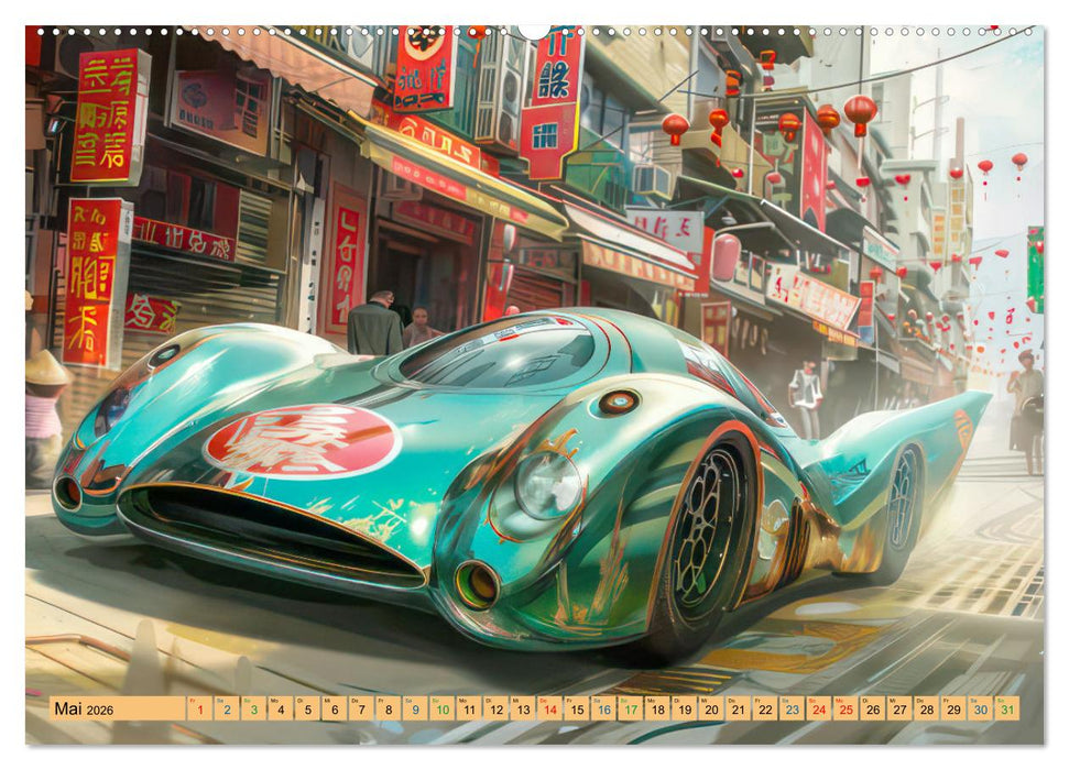 Futuristische Boliden - Asiatisch inspiriert (CALVENDO Wandkalender 2026)