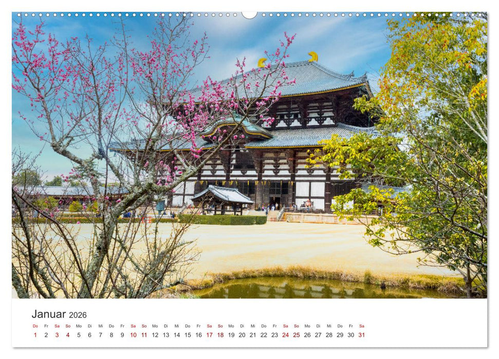 Tempel in Japan (CALVENDO Wandkalender 2026)