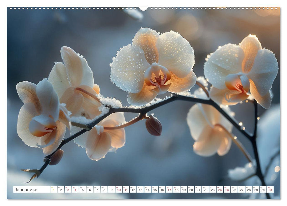 Orchideen - farbenfroh durchs Jahr (CALVENDO Premium Wandkalender 2026)