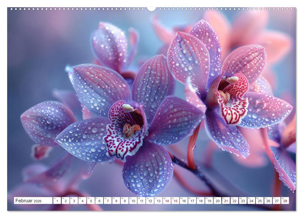 Orchideen - farbenfroh durchs Jahr (CALVENDO Premium Wandkalender 2026)