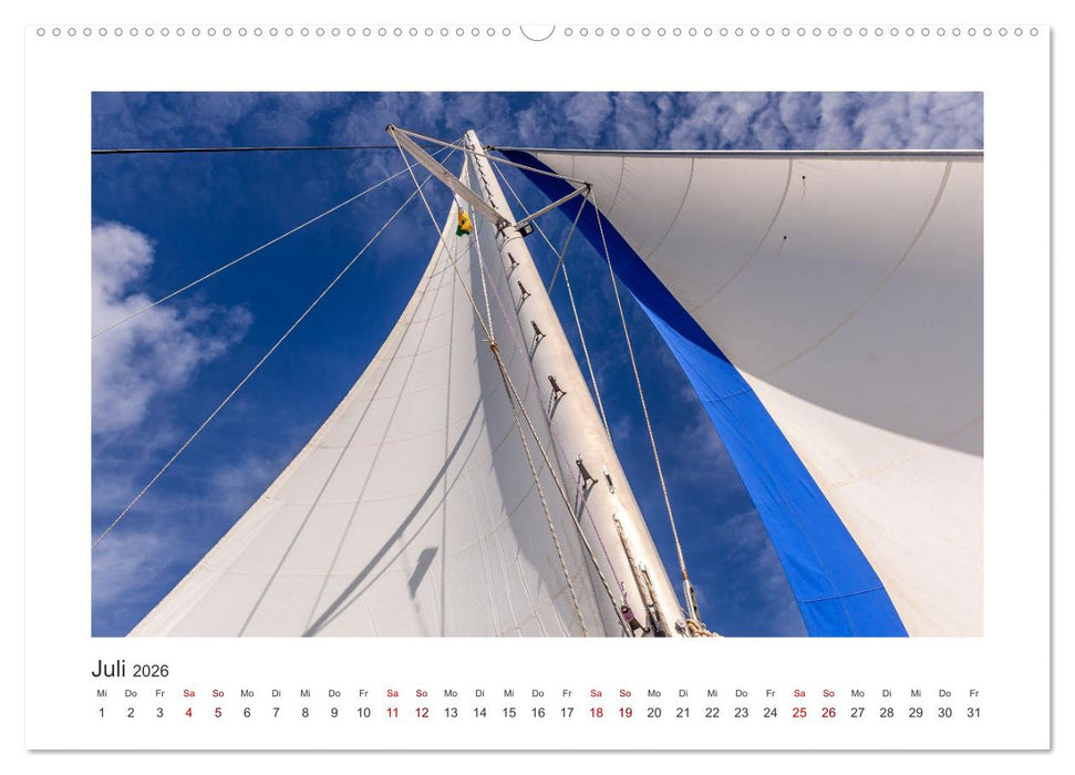 Karibische Segelträume (CALVENDO Premium Wandkalender 2026)