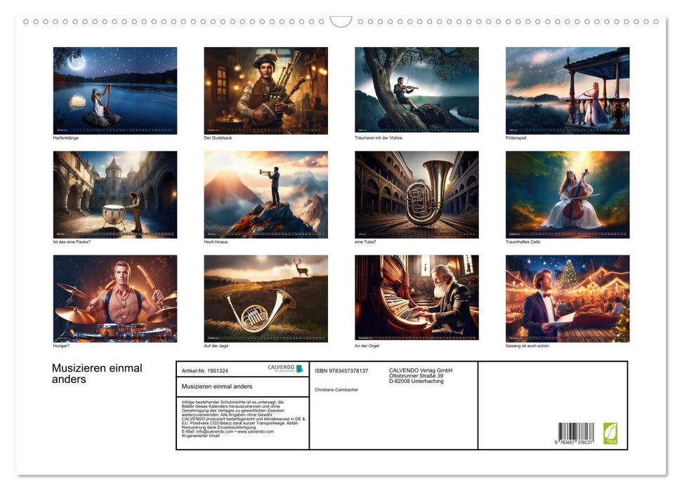 Musizieren einmal anders (CALVENDO Wandkalender 2026)