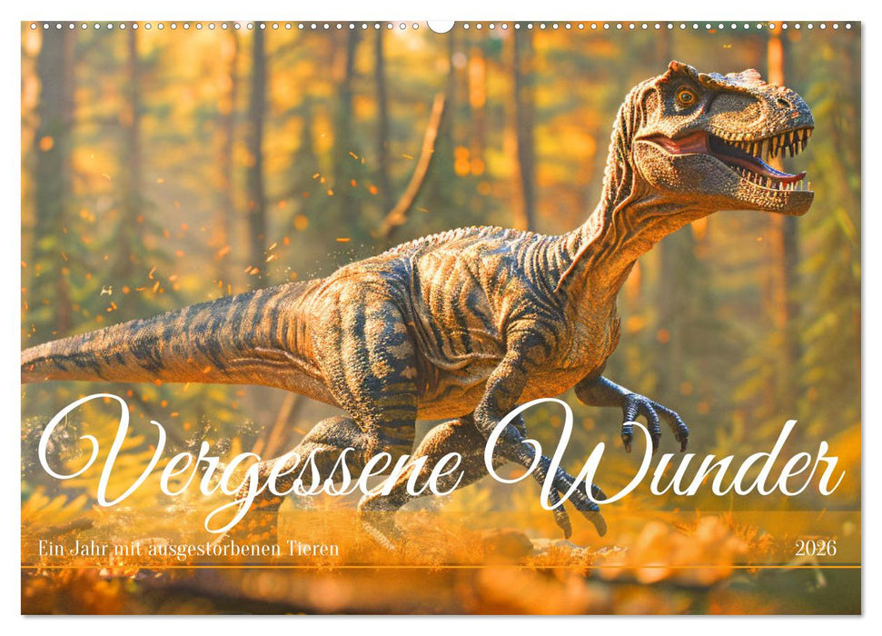 Vergessene Wunder - Ein Jahr mit ausgestorbenen Tieren (CALVENDO Wandkalender 2026)