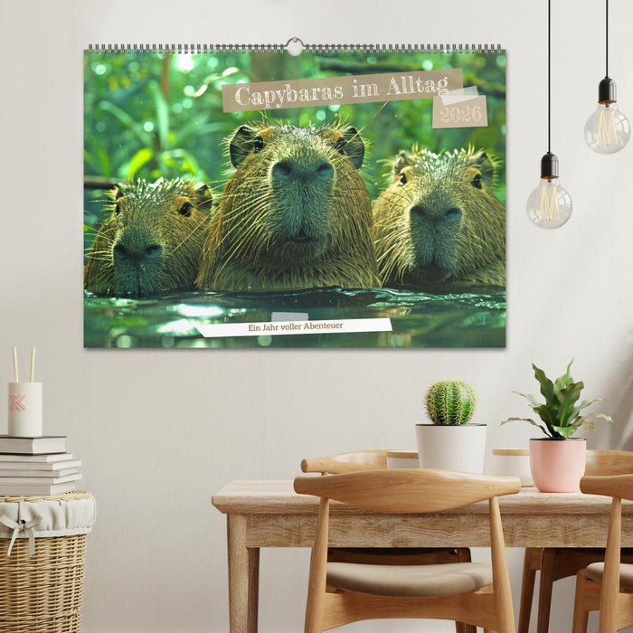 Capybaras im Alltag - Ein Jahr voller Abenteuer (CALVENDO Wandkalender 2026)