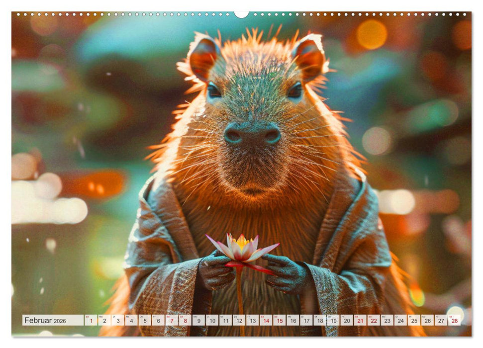 Capybaras im Alltag - Ein Jahr voller Abenteuer (CALVENDO Wandkalender 2026)