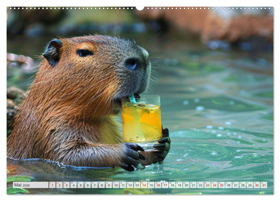 Capybaras im Alltag - Ein Jahr voller Abenteuer (CALVENDO Wandkalender 2026)
