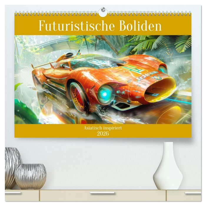 Futuristische Boliden - Asiatisch inspiriert (CALVENDO Premium Wandkalender 2026)