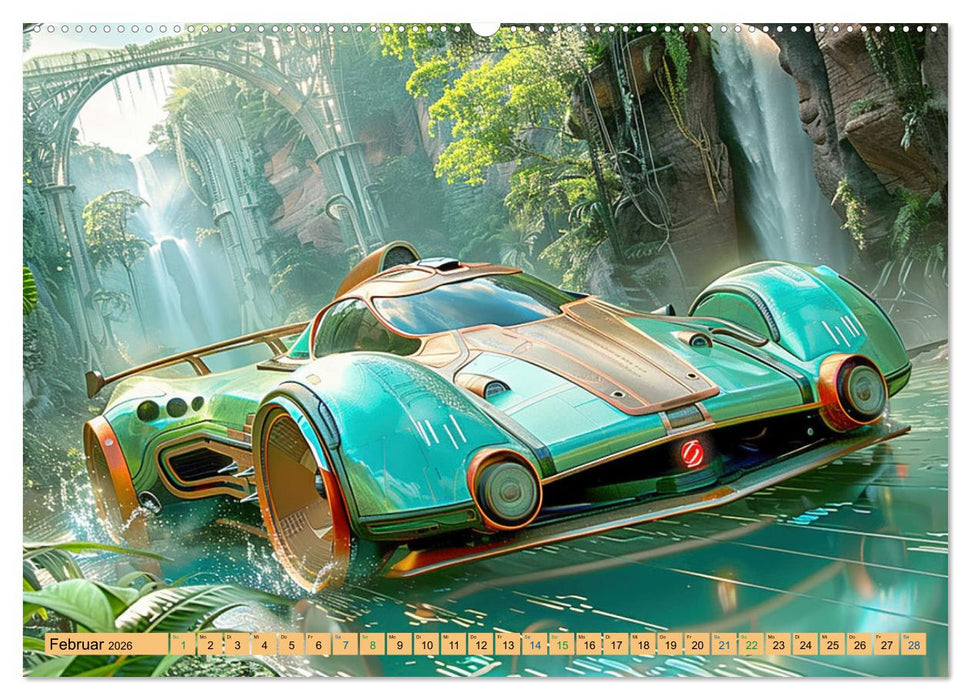 Futuristische Boliden - Asiatisch inspiriert (CALVENDO Premium Wandkalender 2026)