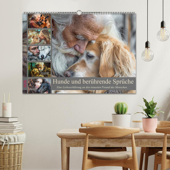Hunde und berührende Sprüche (CALVENDO Wandkalender 2026)