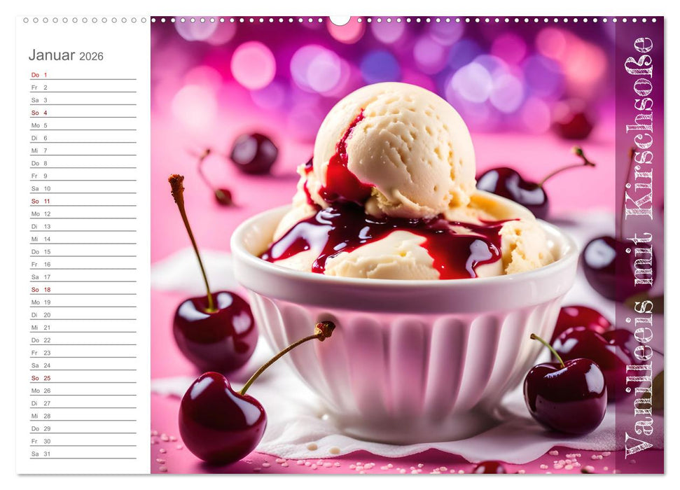 Kirschlust - Köstlichkeiten aus und mit Kirschen (CALVENDO Wandkalender 2026)