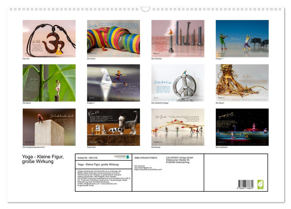 Yoga - Kleine Figur, große Wirkung (CALVENDO Wandkalender 2026)