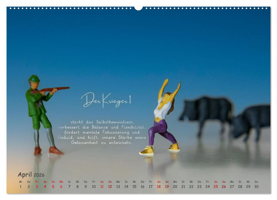Yoga - Kleine Figur, große Wirkung (CALVENDO Wandkalender 2026)