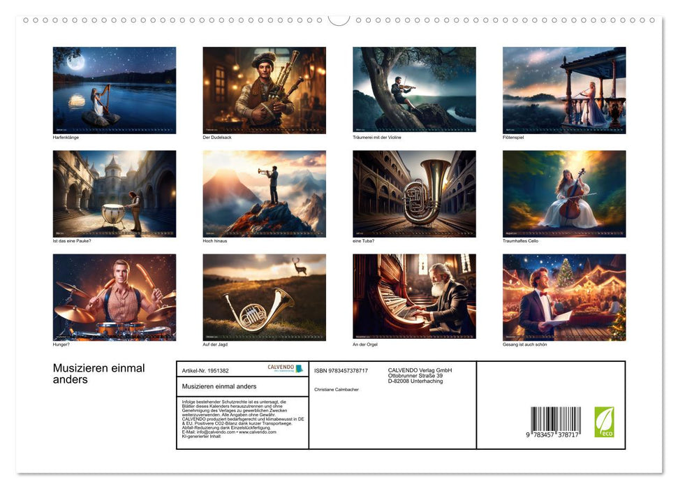 Musizieren einmal anders (CALVENDO Premium Wandkalender 2026)