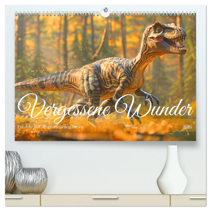 Vergessene Wunder - Ein Jahr mit ausgestorbenen Tieren (CALVENDO Premium Wandkalender 2026)