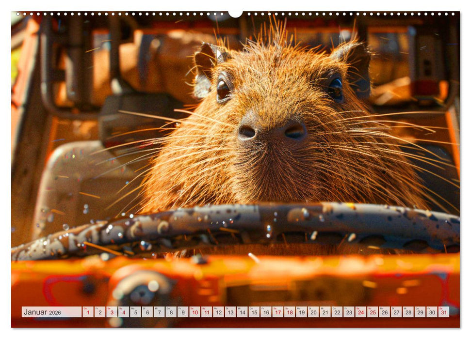 Capybaras im Alltag - Ein Jahr voller Abenteuer (CALVENDO Premium Wandkalender 2026)