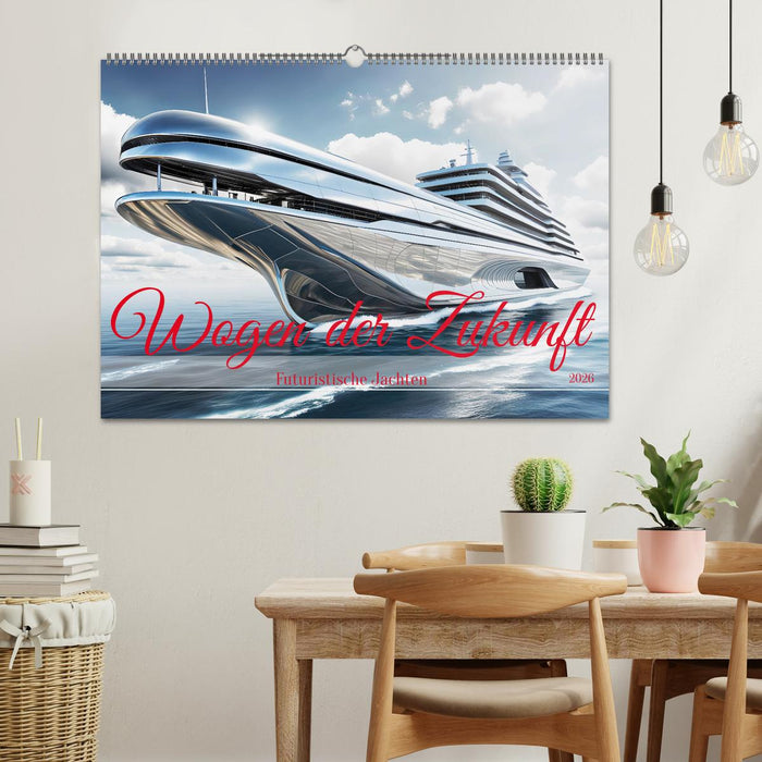 Wogen der Zukunft - Futuristische Jachten (CALVENDO Wandkalender 2026)