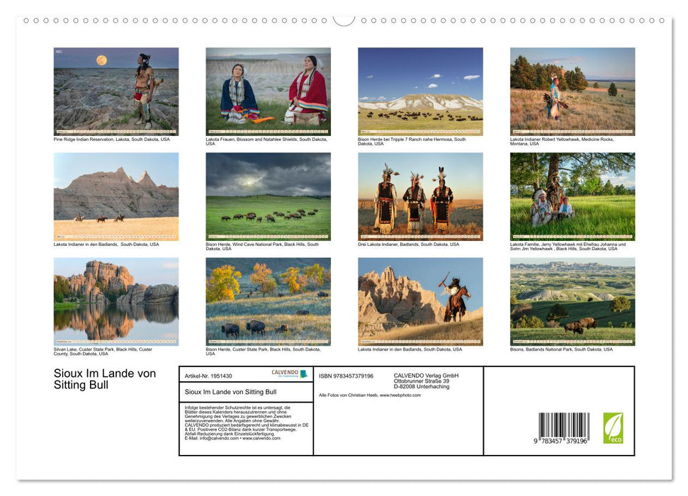 Sioux Im Lande von Sitting Bull (CALVENDO Premium Wandkalender 2026)