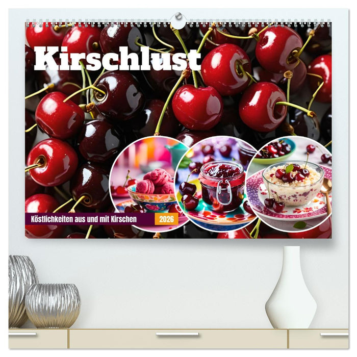 Kirschlust - Köstlichkeiten aus und mit Kirschen (CALVENDO Premium Wandkalender 2026)