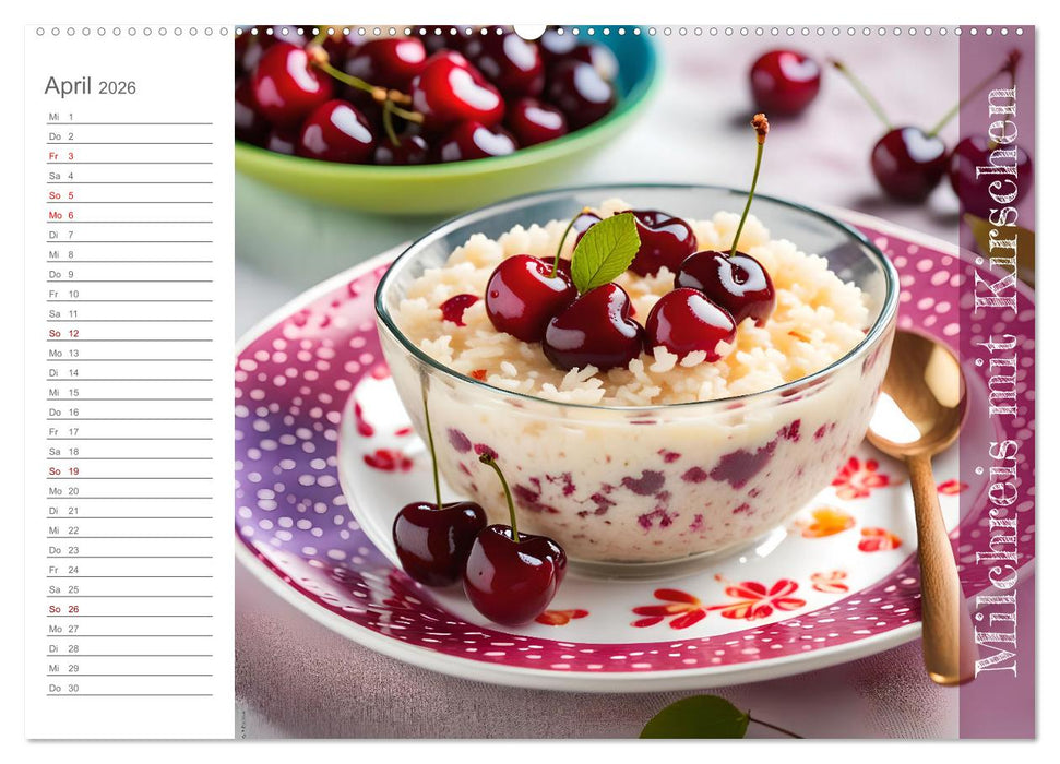 Kirschlust - Köstlichkeiten aus und mit Kirschen (CALVENDO Premium Wandkalender 2026)