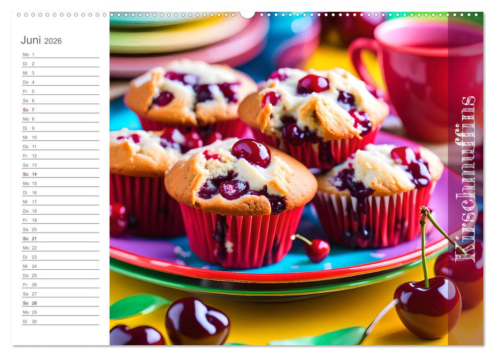 Kirschlust - Köstlichkeiten aus und mit Kirschen (CALVENDO Premium Wandkalender 2026)