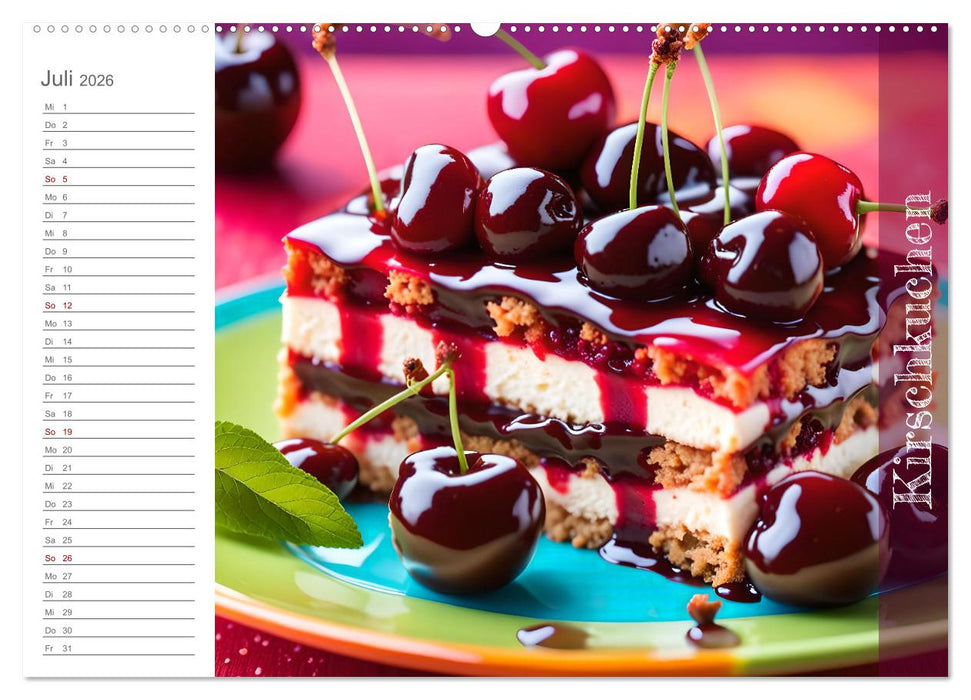 Kirschlust - Köstlichkeiten aus und mit Kirschen (CALVENDO Premium Wandkalender 2026)