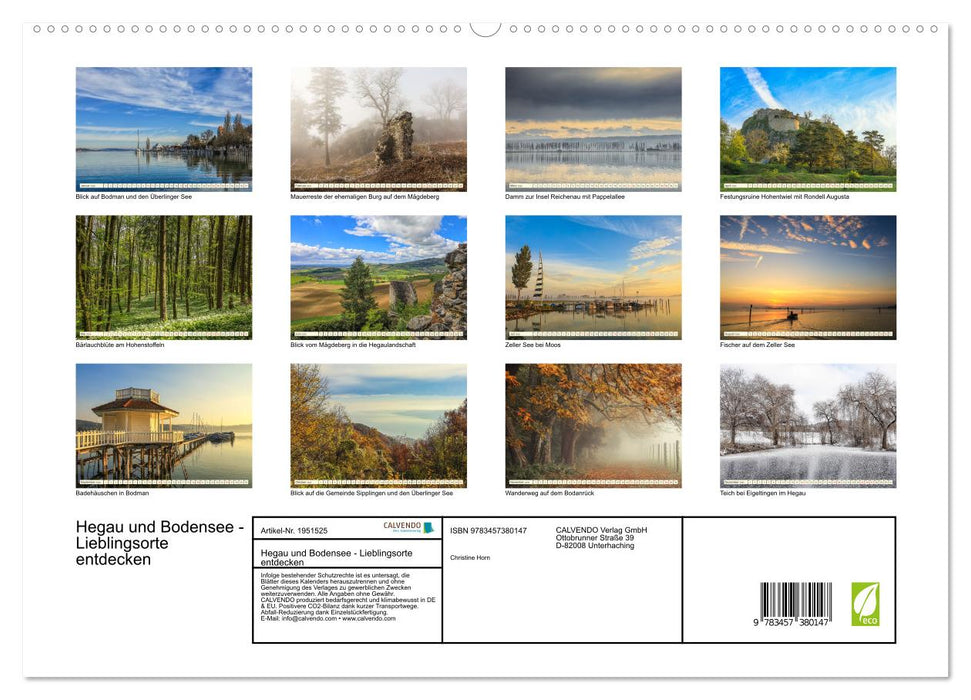 Hegau und Bodensee - Lieblingsorte entdecken (CALVENDO Premium Wandkalender 2026)